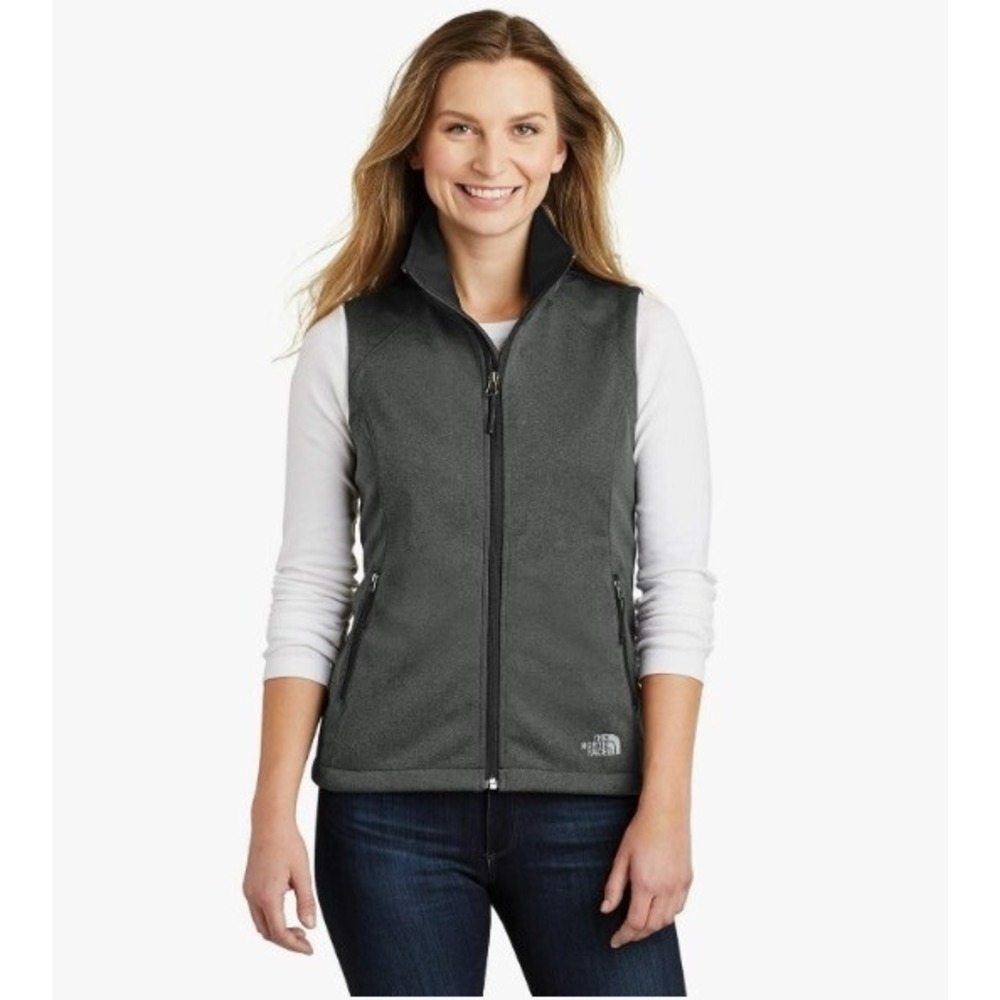 The‎ North Face Womens Apex Bionic Softshell Vest Grey Heather Full Zip XL